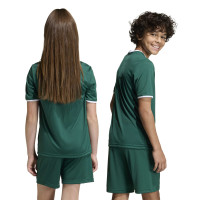 adidas Entrada 26 Kids Football Shirt Dark Green White