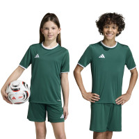 adidas Entrada 26 Kids Football Shirt Dark Green White