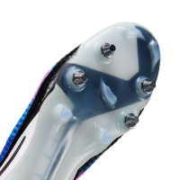 Nike Phantom 6 Low Elite IJzeren-Nop Voetbalschoenen (SG) Pro Player Blauw Wit Felroze