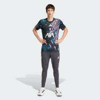 adidas Liverpool Pre-Match Trainingsshirt 2025-2026 Zwart Donkergroen Lichtroze