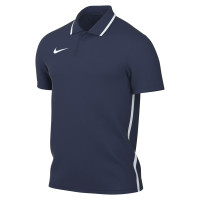 Nike Dri-FIT Park 26 Polo 1/4 Button Dark Blue White