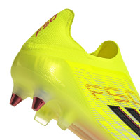 adidas F50 Elite Laceless Iron Stud Football Boots (SG) Neon Yellow Black Red