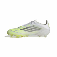 adidas F50 Sparkfusion Elite Low Grass/Artificial Grass Football Boots (MG) Women's White Grey Neon Yellow