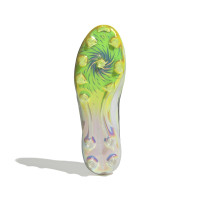 adidas F50 Sparkfusion Elite Low Grass/Artificial Grass Football Boots (MG) Women's White Grey Neon Yellow