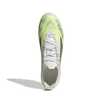 adidas F50 Sparkfusion Elite Low Grass/Artificial Grass Football Boots (MG) Women's White Grey Neon Yellow