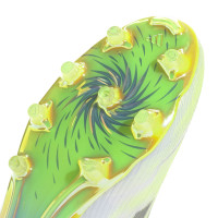 adidas F50 Sparkfusion Elite Low Grass/Artificial Grass Football Boots (MG) Women's White Grey Neon Yellow