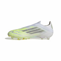 adidas F50 Sparkfusion Elite Veterloze Gras / Kunstgras Voetbalschoenen (MG) Dames Wit Grijs Neongeel