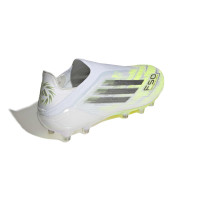 adidas F50 Sparkfusion Elite Veterloze Gras / Kunstgras Voetbalschoenen (MG) Dames Wit Grijs Neongeel