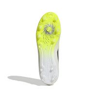 adidas F50 Sparkfusion League Low Gras / Kunstgras Voetbalschoenen (MG) Dames Wit Grijs Neongeel