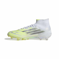 adidas F50 Sparkfusion Elite Grass/Artificial Grass Football Boots (MG) Women's White Grey Neon Yellow