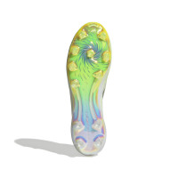 adidas F50 Sparkfusion Elite Grass/Artificial Grass Football Boots (MG) Women's White Grey Neon Yellow