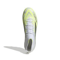 adidas F50 Sparkfusion Elite Grass/Artificial Grass Football Boots (MG) Women's White Grey Neon Yellow