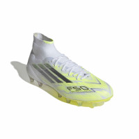 adidas F50 Sparkfusion Elite Grass/Artificial Grass Football Boots (MG) Women's White Grey Neon Yellow