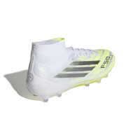 adidas F50 Sparkfusion Elite Grass/Artificial Grass Football Boots (MG) Women's White Grey Neon Yellow