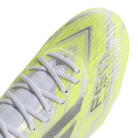 adidas F50 Sparkfusion Elite Grass/Artificial Grass Football Boots (MG) Women's White Grey Neon Yellow