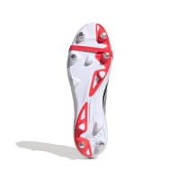 adidas Predator League FT IJzeren-Nop Voetbalschoenen (SG) Rood Wit Zwart