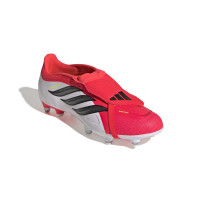 adidas Predator League FT IJzeren-Nop Voetbalschoenen (SG) Rood Wit Zwart