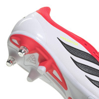 adidas Predator League FT IJzeren-Nop Voetbalschoenen (SG) Rood Wit Zwart