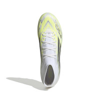 adidas F50 Sparkfusion Pro Gras / Kunstgras Voetbalschoenen (MG) Dames Wit Grijs Neongeel