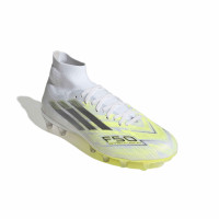 adidas F50 Sparkfusion Pro Gras / Kunstgras Voetbalschoenen (MG) Dames Wit Grijs Neongeel