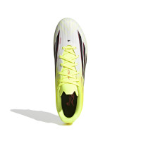 adidas F50 League IJzeren-Nop Voetbalschoenen (SG) Neongeel Zwart Rood