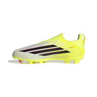 adidas F50 League Veterloze Gras / Kunstgras Voetbalschoenen (MG) Kids Neongeel Zwart Rood