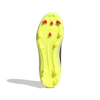 adidas F50 League Veterloze Gras / Kunstgras Voetbalschoenen (MG) Kids Neongeel Zwart Rood