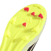 adidas F50 League Veterloze Gras / Kunstgras Voetbalschoenen (MG) Kids Neongeel Zwart Rood