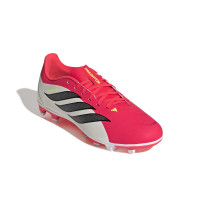 adidas Predator Club Gras / Kunstgras Voetbalschoenen (MG) Kids Rood Wit Zwart
