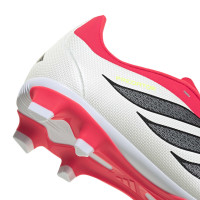 adidas Predator Club Gras / Kunstgras Voetbalschoenen (MG) Kids Rood Wit Zwart