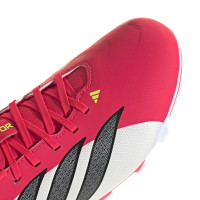 adidas Predator Club Gras / Kunstgras Voetbalschoenen (MG) Kids Rood Wit Zwart
