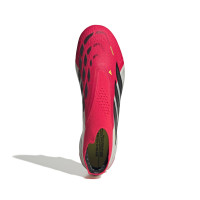 adidas Predator Elite Veterloze IJzeren-Nop Voetbalschoenen (SG) Rood Wit Zwart Geel