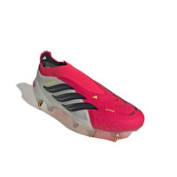 adidas Predator Elite Veterloze IJzeren-Nop Voetbalschoenen (SG) Rood Wit Zwart Geel