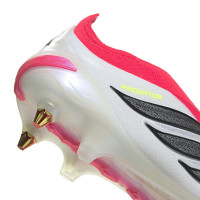 adidas Predator Elite Veterloze IJzeren-Nop Voetbalschoenen (SG) Rood Wit Zwart Geel