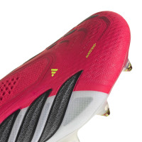 adidas Predator Elite Veterloze IJzeren-Nop Voetbalschoenen (SG) Rood Wit Zwart Geel