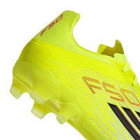 adidas F50 Pro Gras / Kunstgras Voetbalschoenen (MG) Neongeel Zwart Rood