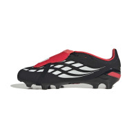 adidas Predator Elite FT Gras Voetbalschoenen (FG) Kids Zwart Wit Rood