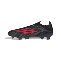 adidas F50 Elite Laceless Grass Football Boots (FG) Black Red Dark Grey