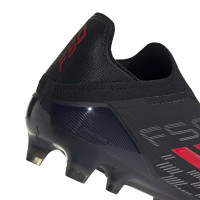 adidas F50 Elite Laceless Grass Football Boots (FG) Black Red Dark Grey