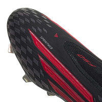 adidas F50 Elite Laceless Grass Football Boots (FG) Black Red Dark Grey