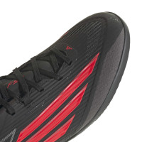 adidas F50 League Zaalvoetbalschoenen (IN) Zwart Rood Donkergrijs