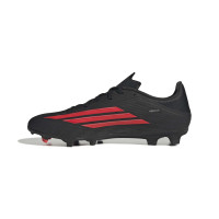 adidas F50 League Grass/Artificial Grass Football Boots (MG) Black Red Dark Grey