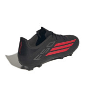 adidas F50 League Grass/Artificial Grass Football Boots (MG) Black Red Dark Grey