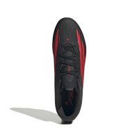 adidas F50 League Grass/Artificial Grass Football Boots (MG) Black Red Dark Grey