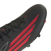 adidas F50 League Grass/Artificial Grass Football Boots (MG) Black Red Dark Grey