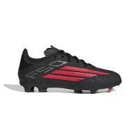 adidas F50 League Grass/Artificial Grass Football Boots (MG) Kids Black Red Dark Grey