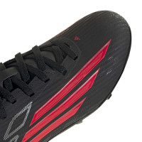 adidas F50 League Grass/Artificial Grass Football Boots (MG) Kids Black Red Dark Grey
