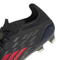 adidas F50 Elite Gras Voetbalschoenen (FG) Zwart Rood Donkergrijs