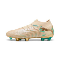 PUMA Future 9 Ultimate CNY Gras Voetbalschoenen (FG) Creamy Vanilla Goud Groen