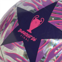 adidas UEFA Champions League Training Foil Final Football Size 5 2025-2026 Silver Purple Pink